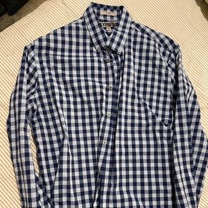Men’s Express Fitted Performance Dress Shirt Size Large